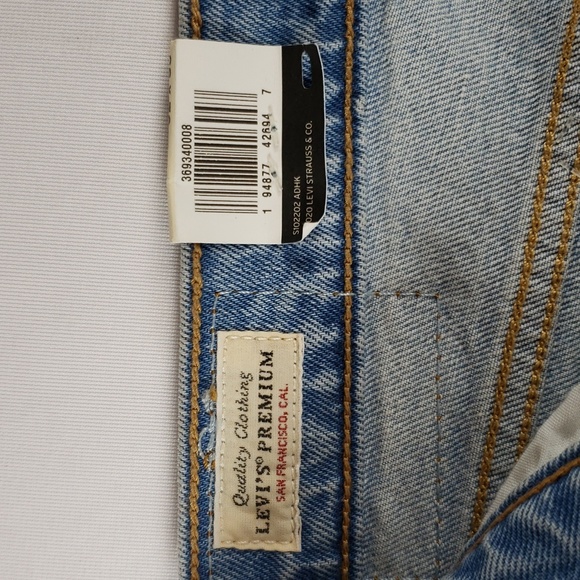 Levis Ribcage High Rise Bootcut Light Wash Button Fly sz 32 - Picture 5 of 13